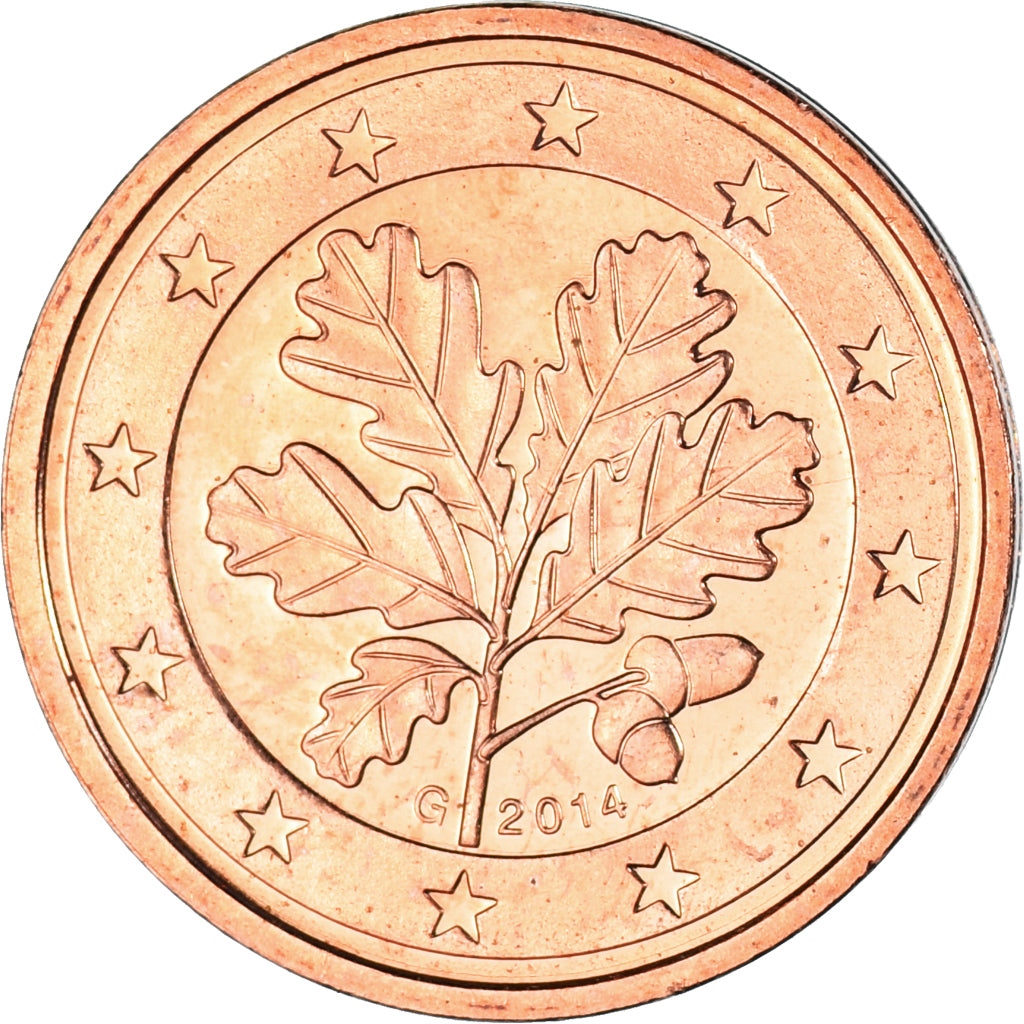 NEMECKO - BUNDESREPUBLIK,
2 euro centy,
2014